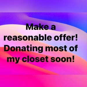 Make an offer!  Going to revamp my closet within the next week.  Grab it now!